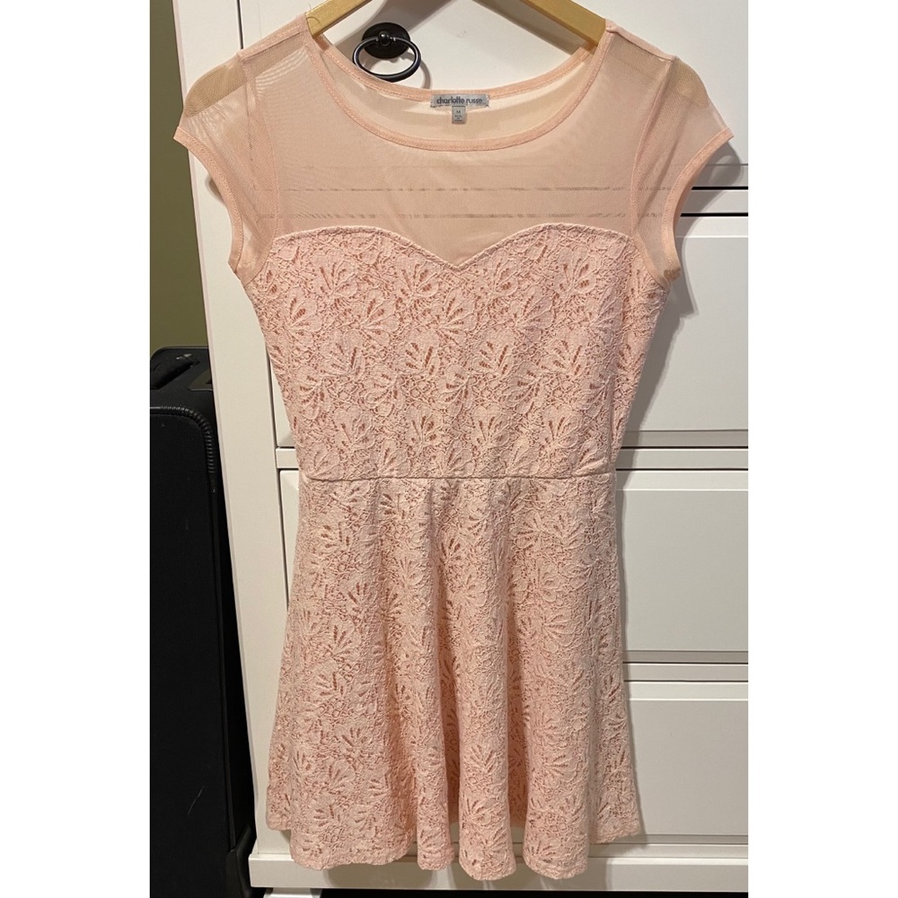 Charlotte Russe Blush Lace Dress